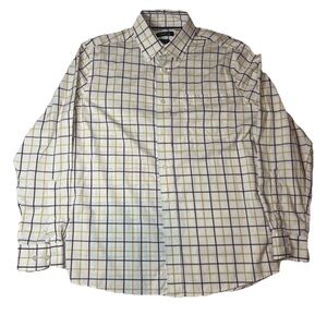 Orvis Men's Checkered Shirt - Cream and Brown